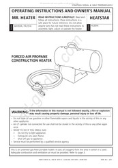 Enerco MR. HEATER MH35FA Instructions D'utilisation Et Manuel Du Propriétaire