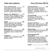 Sony Ericsson W610i Mode D'emploi