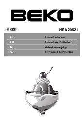 Beko HSA 20521 Instructions D'utilisation