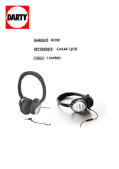 Bose QC3I Notice D'utilisation