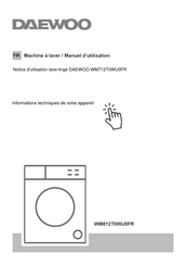 Daewoo WM712T0WU0FR Manuel D'utilisation