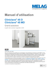 MELAG Cliniclave 45 D Manuel D'utilisation