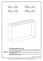 Walker Edison PRQL2K Instructions De Montage