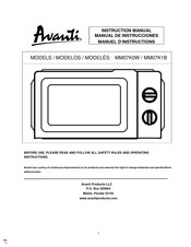 Avanti MM07K0W Manuel D'instructions