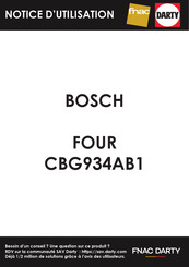 Bosch CBG934AB1 Manuel D'utilisation Et Notice D'installation