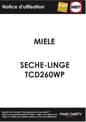 Miele TCD 260 WP Notice D'utilisation