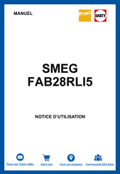 Smeg FAB28RLI5 Notice D'utilisation