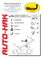 AUTO-HAK H17V Instructions D'installation