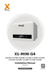 SolaX Power X1-MINI G4 1.5 kW Manuel D'installation