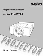 Sanyo PLV-WF20 Mode D'emploi