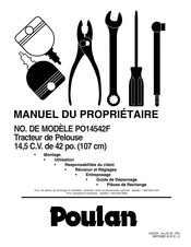 Poulan PO14542F Manuel Du Propriétaire