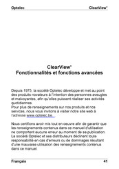 Optelec ClearView+ Mode D'emploi