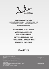 Jata electro BT126 Instructions D'usage