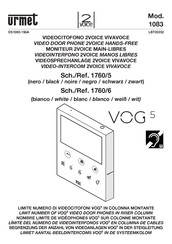 Urmet VOG 5 1760/5 Mode D'emploi