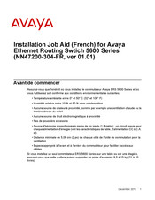 Avaya 5698TFD DC Manuel D'installation