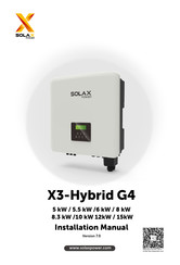 SolaX Power X3-Hybrid G4 10 kW 12kW Manuel D'installation