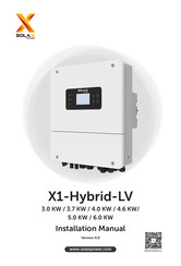 SolaX Power X1-Hybrid-LV 6.0 KW Manuel D'installation