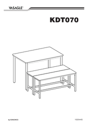 Songmics VASAGLE KDT070 Mode D'emploi