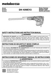 Metabo HPT DH 40MEY2 Instructions De Sécurité Et Mode D'emploi