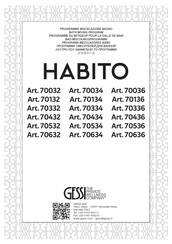 Gessi HABITO 70534 Mode D'emploi