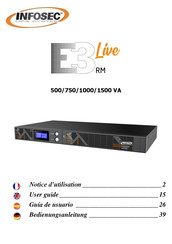 INFOSEC UPS SYSTEM E3 Live RM 500 VA Notice D'utilisation