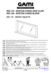 Gami BOSTON CHENE J94 157 Instructions De Montage