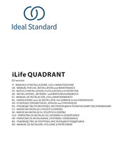 Ideal Standard iLife QUADRANT T4933EO Notice D'installation, D'utilisation Et D'entretien