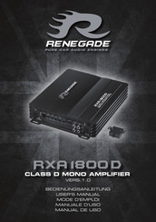 Renegade RXA 1800 D Mode D'emploi