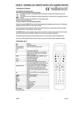 Velleman VRC801D Manuel D'utilisation