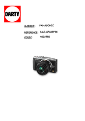 Panasonic LUMIX DMC-GF6KEF9K Mode D'emploi De Base