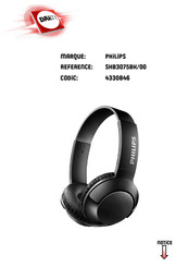 Philips BASS+ SHB3075BK/00 Mode D'emploi