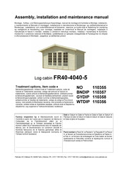 Palmako FR40-4040-5 Assemblage, Manuel De Montage Et D'entretien