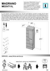 Forte MADRANO MEGV711L Notice De Montage