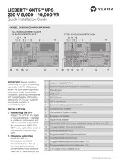 Vertiv LIEBERT GXT5-8000/10KIRT5UXLE Mode D'emploi