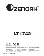 Zenoah LT1742 Manuel D'instructions