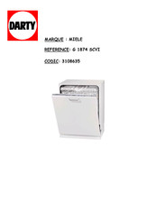 Miele G 1874 SCVI Mode D'emploi