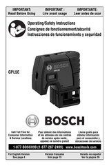 Bosch GPL5E Consignes De Fonctionnement/Sécurité