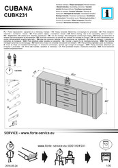 Forte CUBANA CUBK231 Notice De Montage