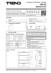 TREND IQ5-IO Serie Consignes D'installation