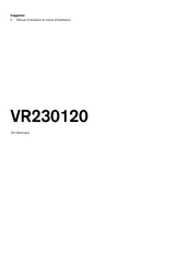 Gaggenau VR230120 Manuel D'utilisation Et Notice D'installation