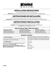 Kenmore ELITE 106 Série Instructions D'installation