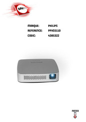 Philips PicoPix PPXS5110 Manuel Utilisateur