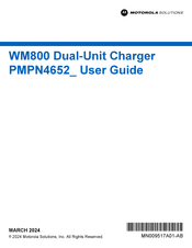 Motorola Solutions WM800 Dual-Unit Charger Manuel D'utilisation