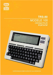 Tandy TRS-80 100 Mode D'emploi