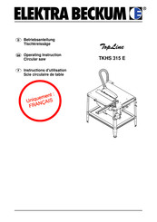 Elektra Beckum TKHS 315 E Instructions D'utilisation