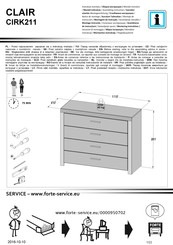 Forte CLAIR CIRK211 Notice De Montage