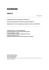 Siemens Simatic S5 Information Produit
