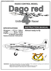 Radio control model Dago red 4 Unlimited Air Racer Manuel D'instructions