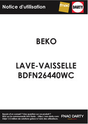 Beko BDFN26440WC Mode D'emploi