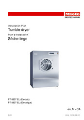 Miele professional PT 8807 EL Plan D'installation